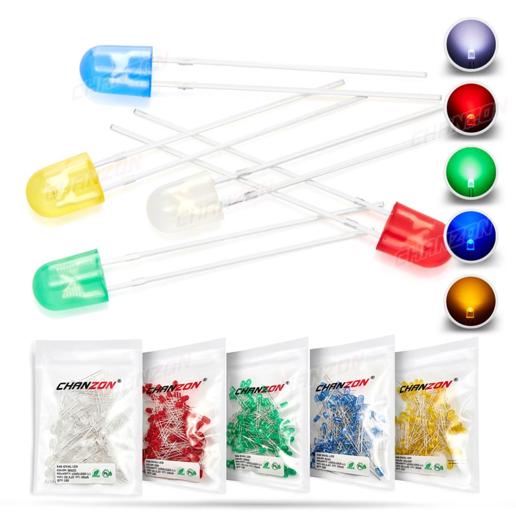 100 pz 5mm Diodo LED Ovale 546 - Science And Hobby recensione e prezzo